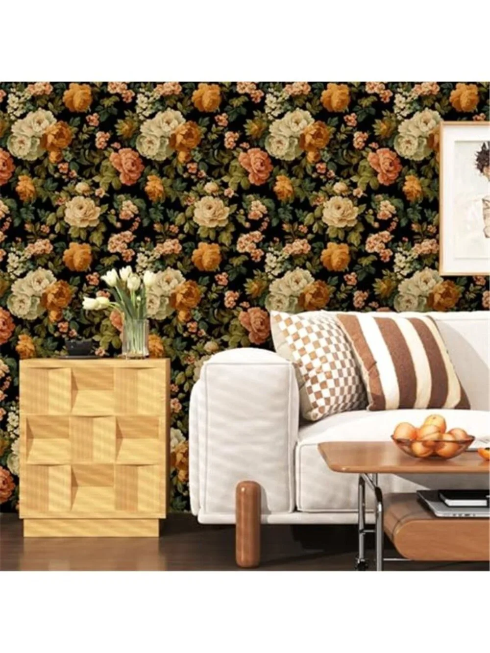 Boho Floral Peel Stick Wallpaper Vintage Contact Paper Self Adhesive Vinyl Roll